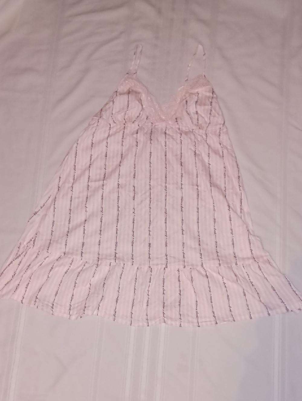 NWOT Victorias Secret Pink Lace-Trim Sleep Chemise